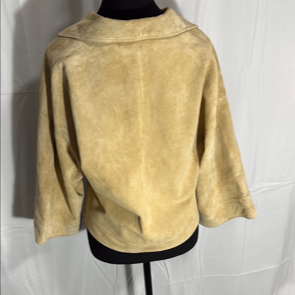 SPIEGEL WOMEN'S TAN LEATHER SUEDE JACKET SIZE 10 - Picture 8 of 13